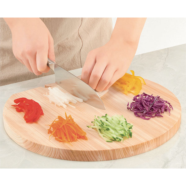 天然ひのきの丸まな板